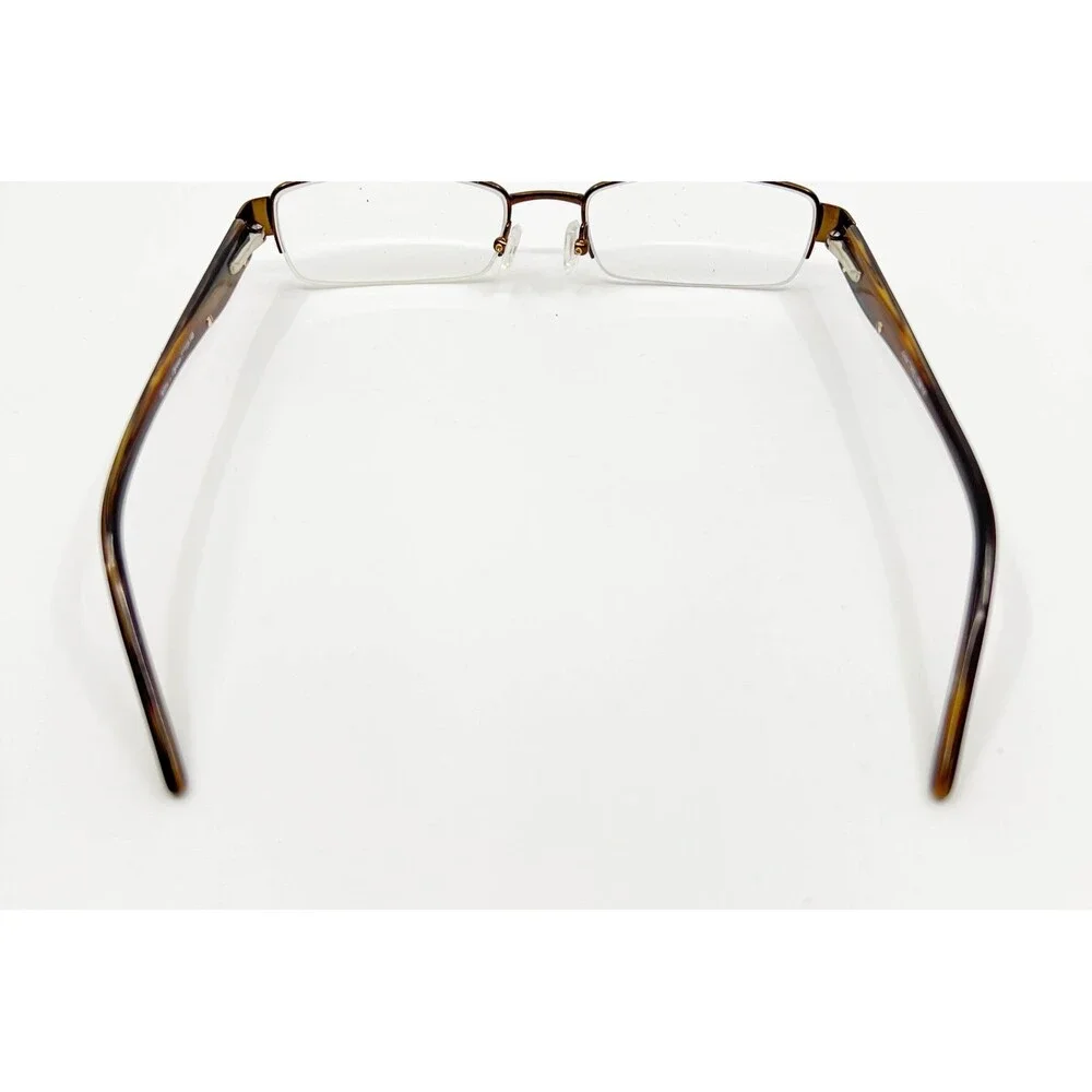 Kam Dhillon Eyeglasses Frames Brown Semi-Rimless Rectangular 52-18-140 KD30